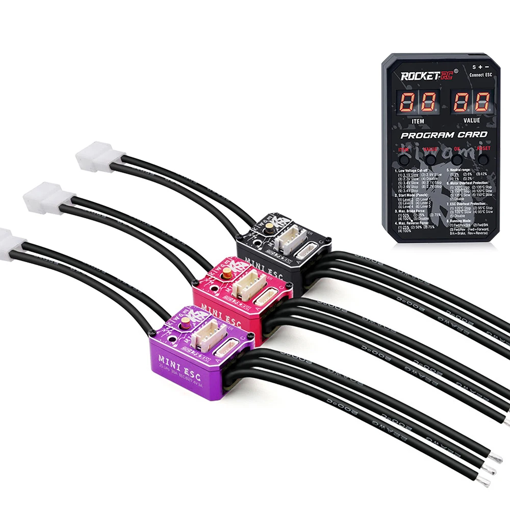 

ROCKET-RC 3500KV-6800KV Двигатель 30A ESC Бесщеточный комбинированный набор для радиоуправляемого автомобиля 1/18