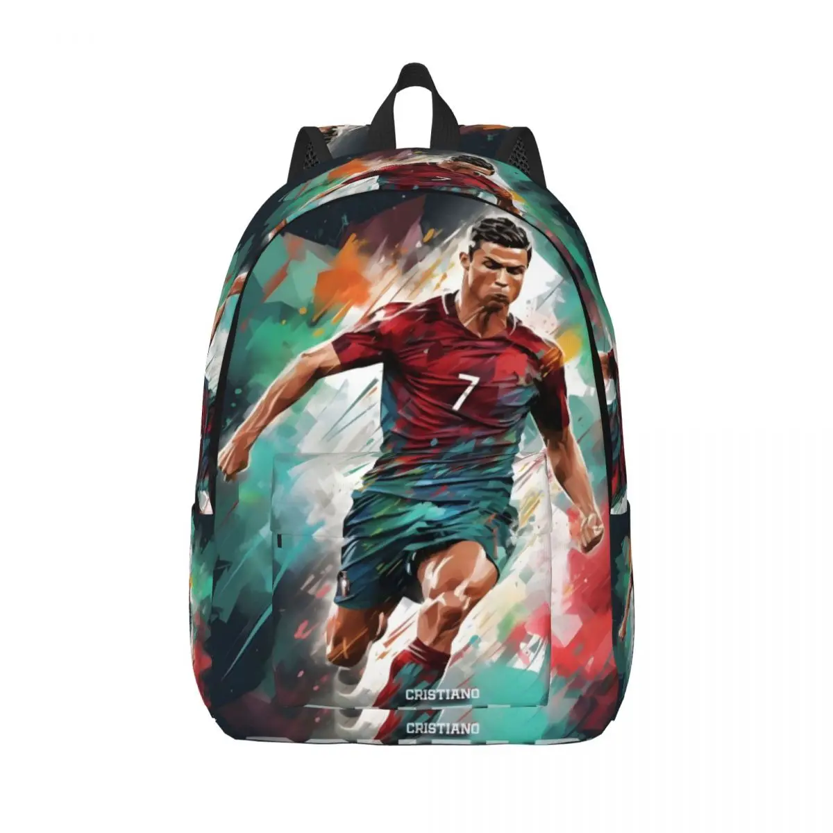 Cr7 Cristiano Ronaldo Bags Printed Lightweight Casual Schoolbag For School, Outdoor, Shopping, Office 15.7in 17.7in