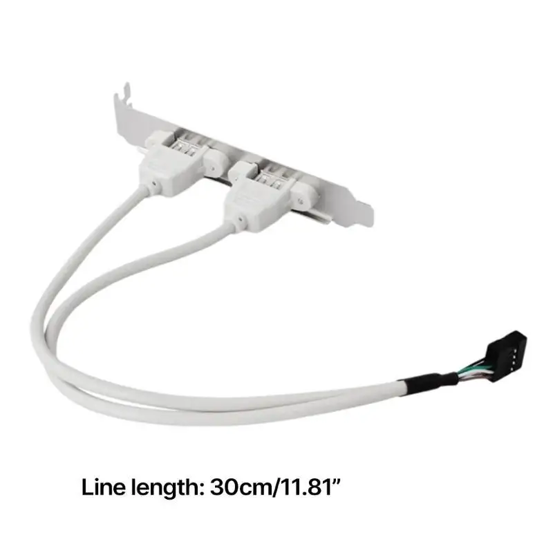 L4MD 2 Port USB 2.0 bis 9 Pin -Headerhalter -Halterungs -Verlängerungskabel für die Rückseite des Computers – Detail 6