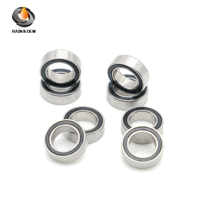 Aço inoxidável Miniatura Rolamento de esferas, Anti-Rust Bearing, MR85, SMR85, 2RS, 5x8x2.5mm, SMR85-2RS, ABEC-7, 10 Pcs