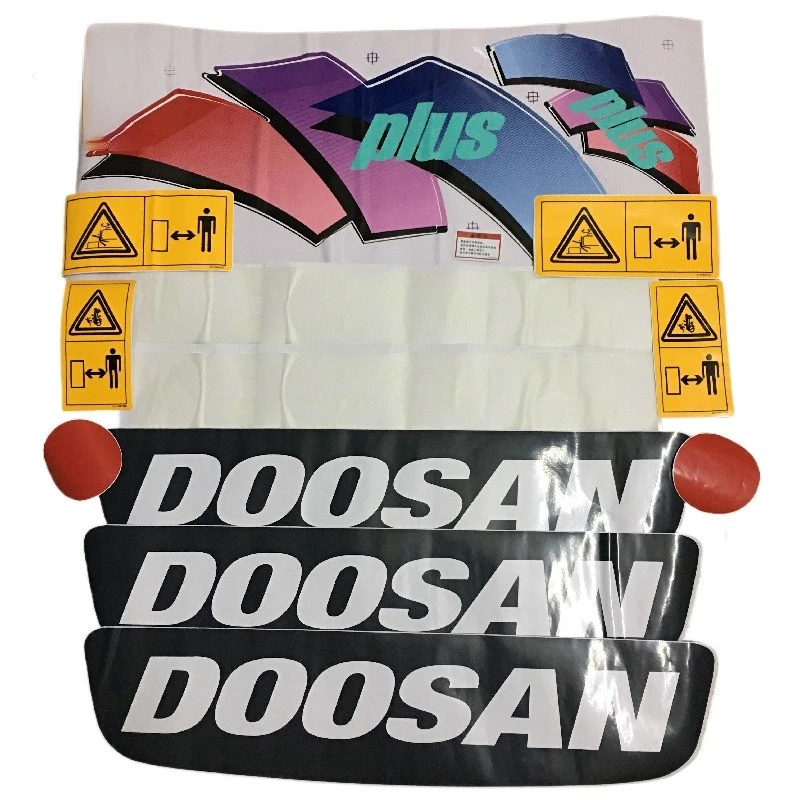 

For Doosan Daewoo Dh 55 60 70 80 90-7 Excavator Black Label New All Car Label Sticker Excavator Accessories