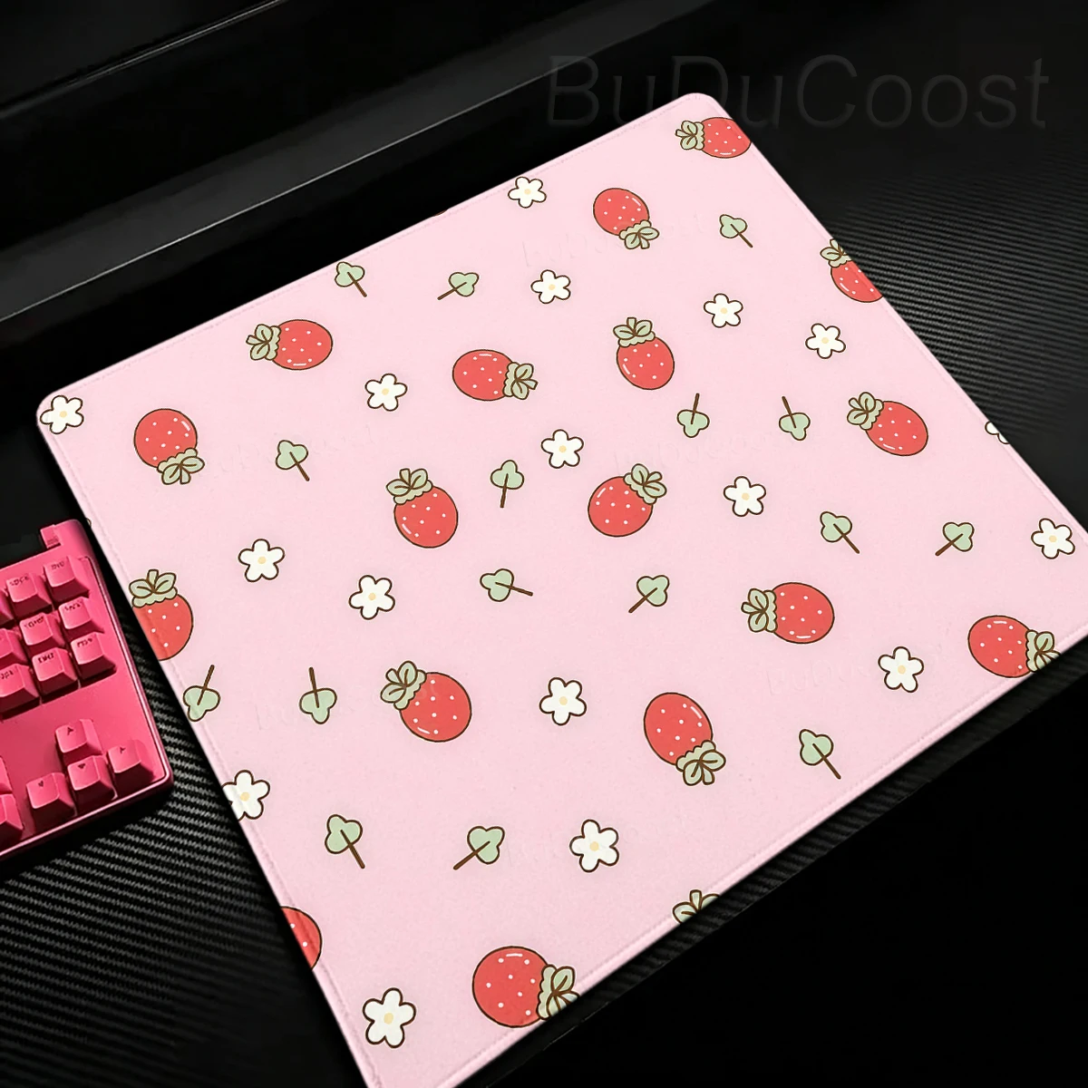 Pink Mouse Pad Cute Bunny Small Desk Mat Cartoon lovely Gamer Strawberry Mousepad Home Decort keyboard Pads Office Accessories