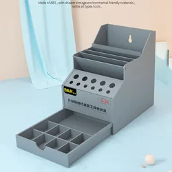 B&R Multi-Function Repair Tools Desktop Organizer Storage Box Mobile Phone Maintenance Component Box Screwdriver Holder Tool