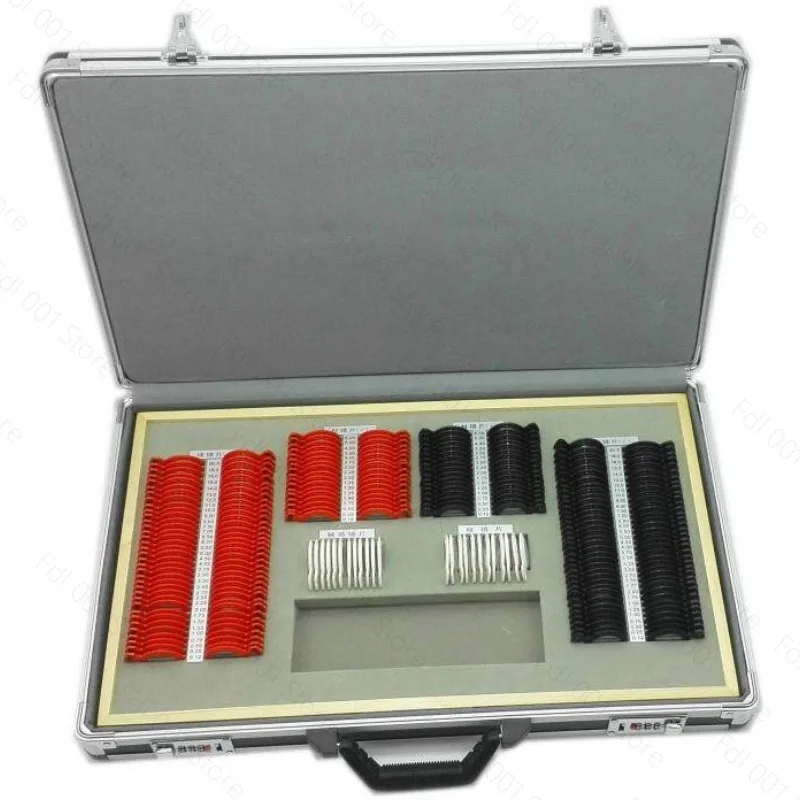Optometry try-on piece Aluminum alloy box Insert box Optometry lens box Type 232 plastic A-grade film Optometry equipment