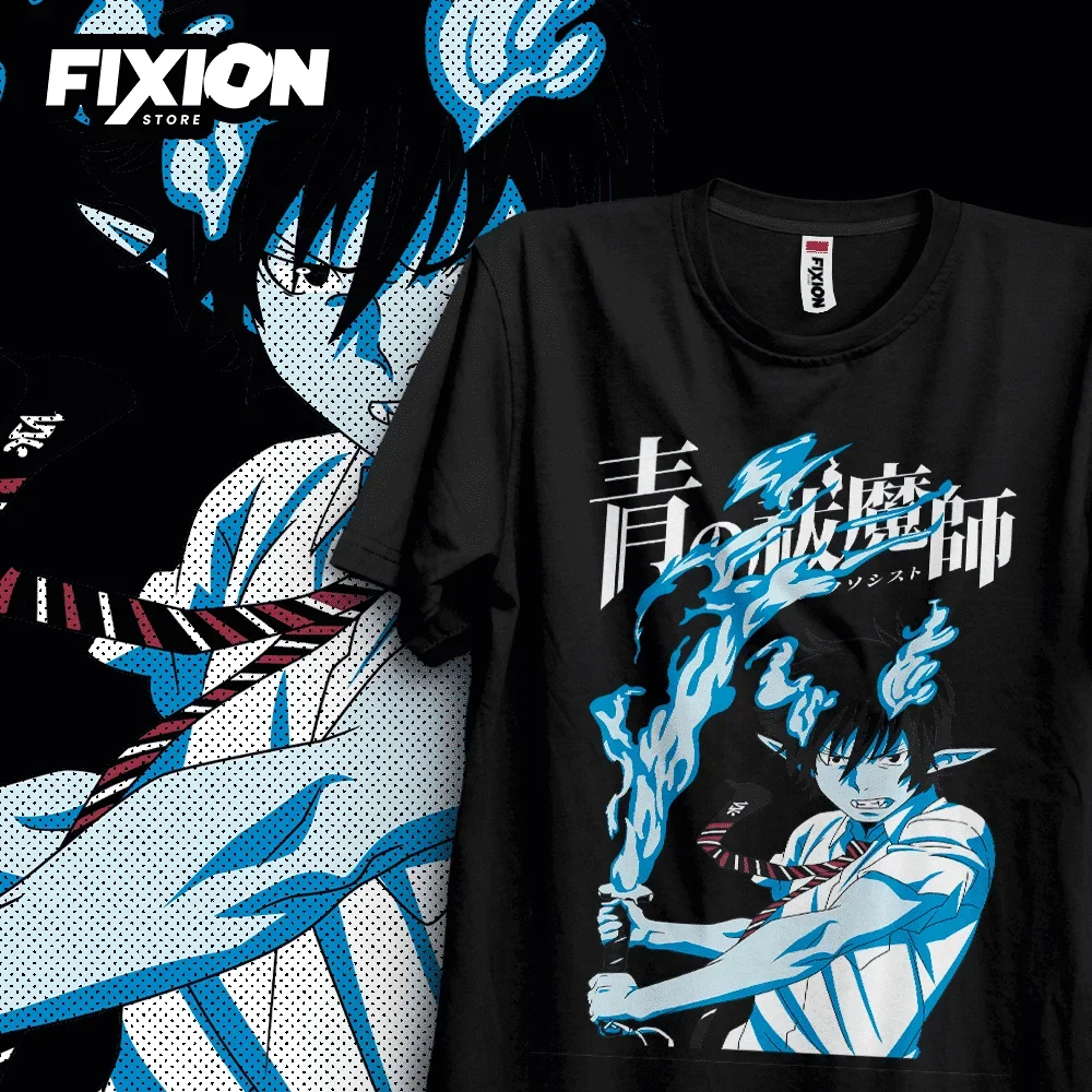 Camiseta de Manga Ao no Exorcist, camiseta de Anime N. ° 01