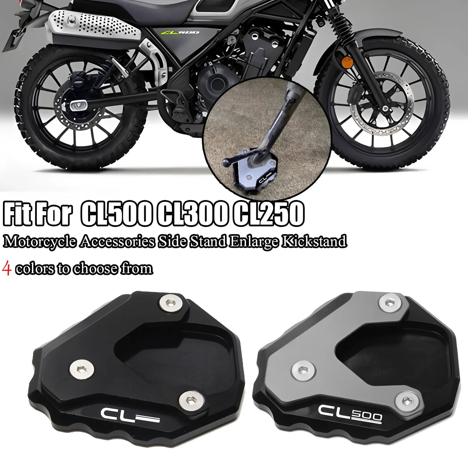 

Для HONDA CL500 CL250 CL300 CL 250 300 500 2023 2024, аксессуары для мотоцикла, алюминиевая боковая подставка, удлинитель, подставка для увеличения