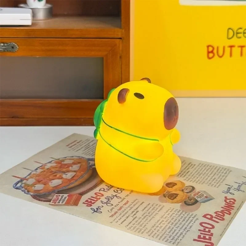 Capybara Piccola luce notturna Lampade per animali ricaricabili USB portatili Lampada touch control Luce notturna in silicone con funzione di temporizzazione