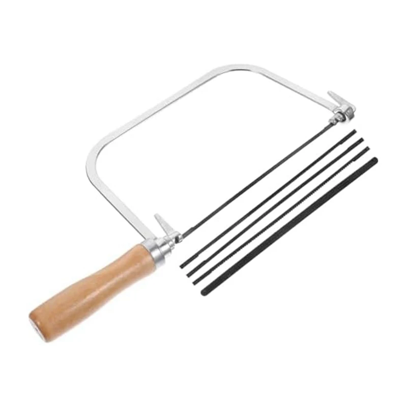 1 set di utensili manuali per sega per incisione, mini sega a mano, taglierina per tratteggio per la lavorazione del legno, manico in legno, sega manuale durevole