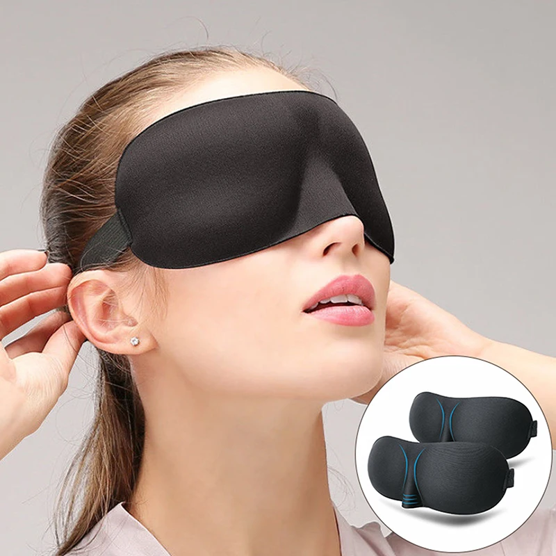 Eye Cover Soft Blackout Sleeping Aid Travel Eyeshade Blindfold Eyepatch 3D Shading Sleeping Eye Mask Block Out Light 1 Pcs