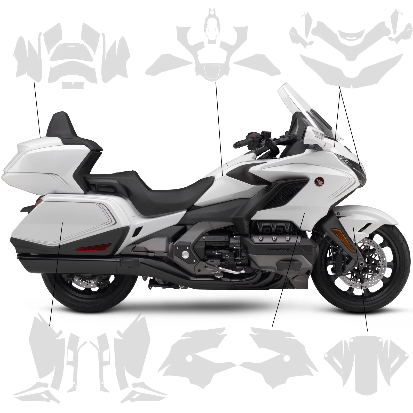 

PPF для мотоцикла HONDA Goldwing GL1800 GL 1800 специальная защитная пленка из натурального ТПУ с защитой от царапин 2018-2022