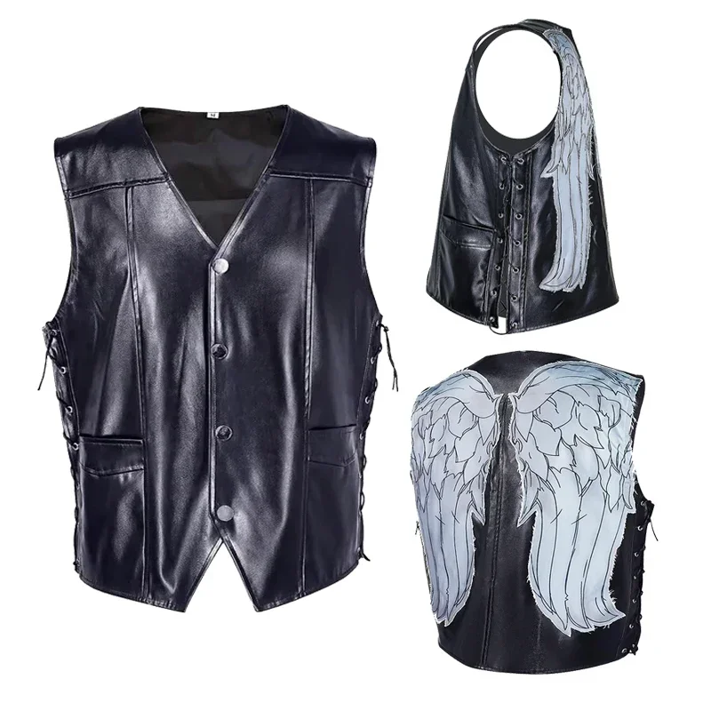 

Daryl Dixon Costume Cosplay Vest angel Wings Vest Halloween Costume Jacket Carnival Suit Disguise For Adult Men Motorcycle Vest