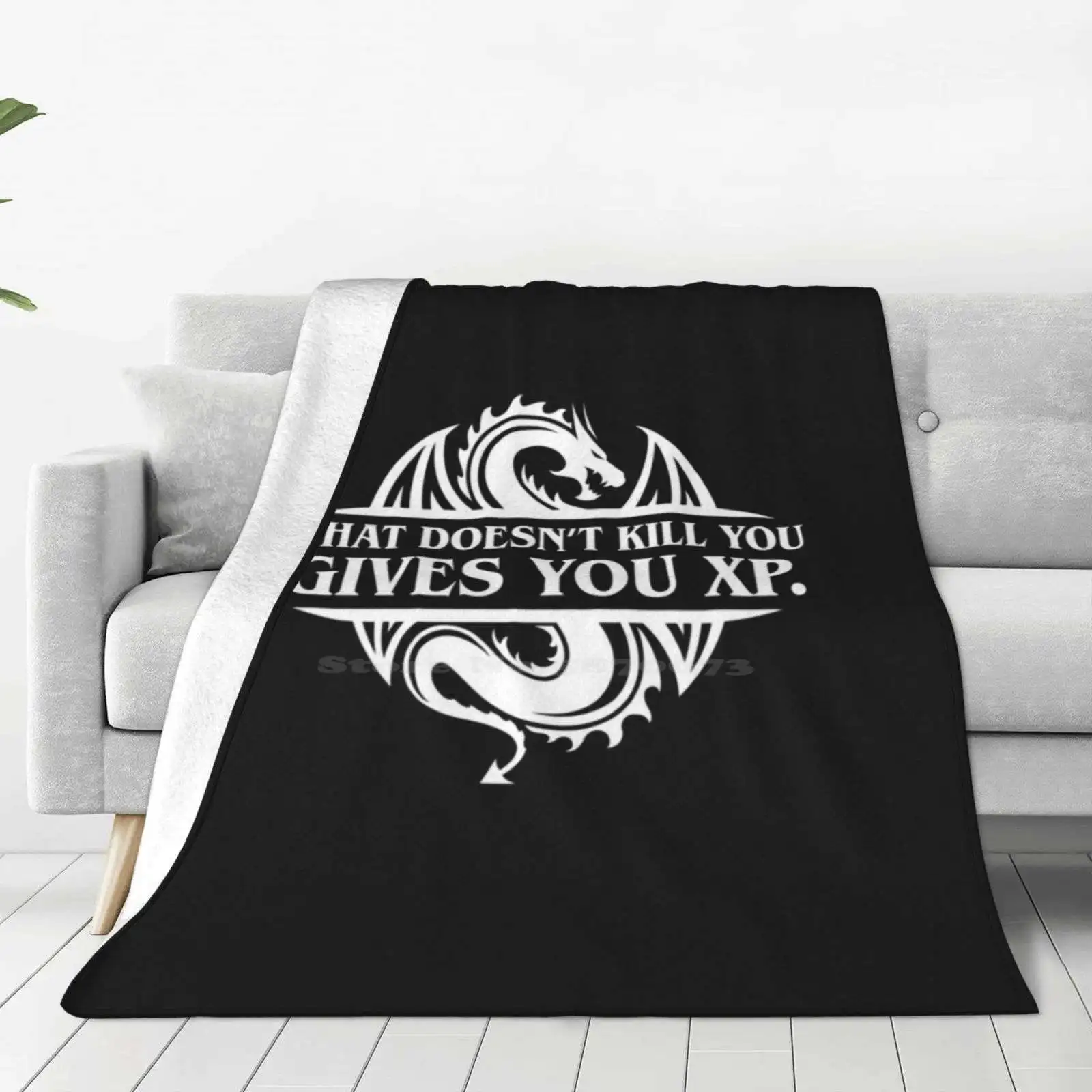 What Doesnt Kill You Give You Xp Tabletop Rpg Gaming All Sizes Soft Cover Blanket Home Decor Bedding And Dragons Dnd D And D