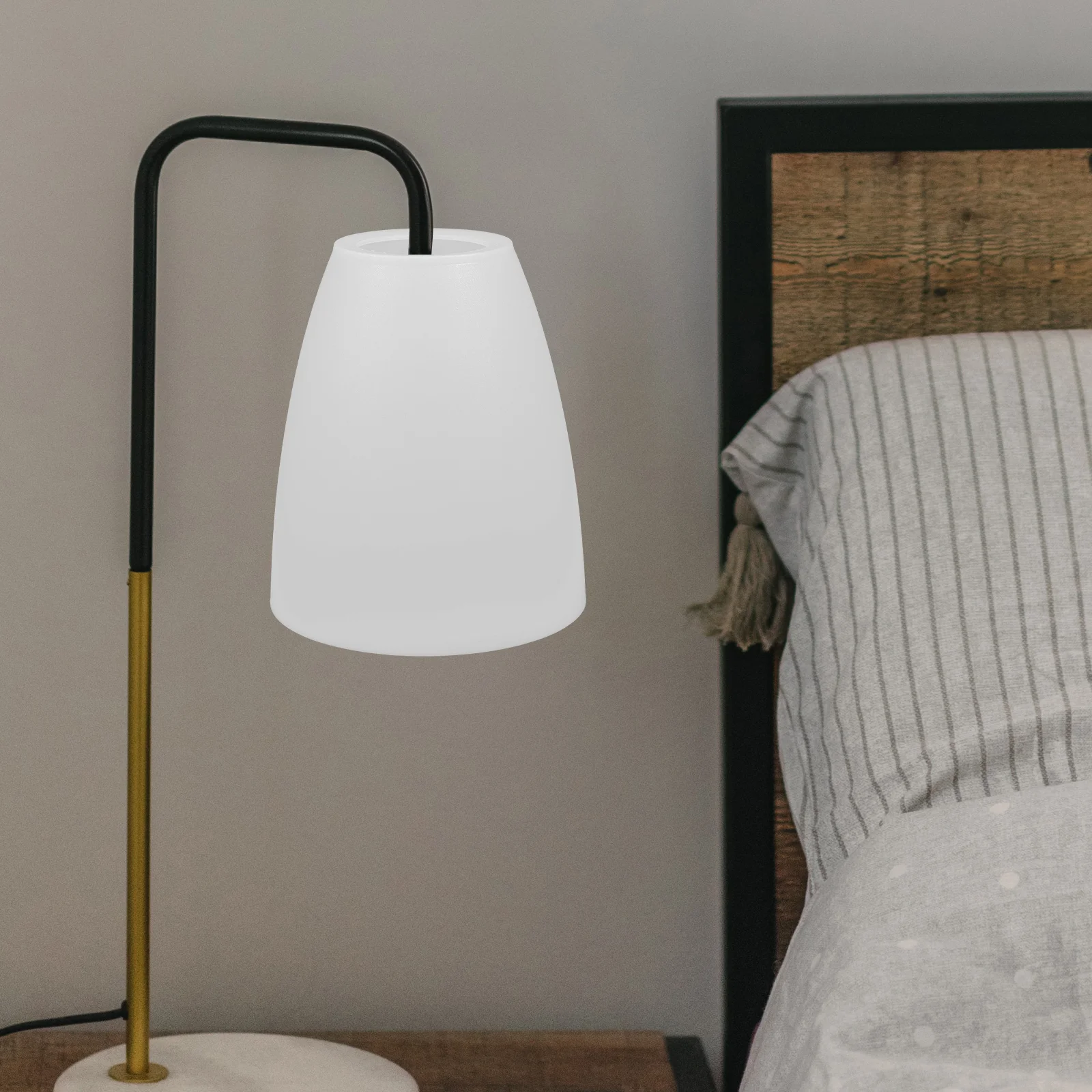 Flat Lampshade Standing Table Desk Accessory Plastic Light Cover Office Chandelier