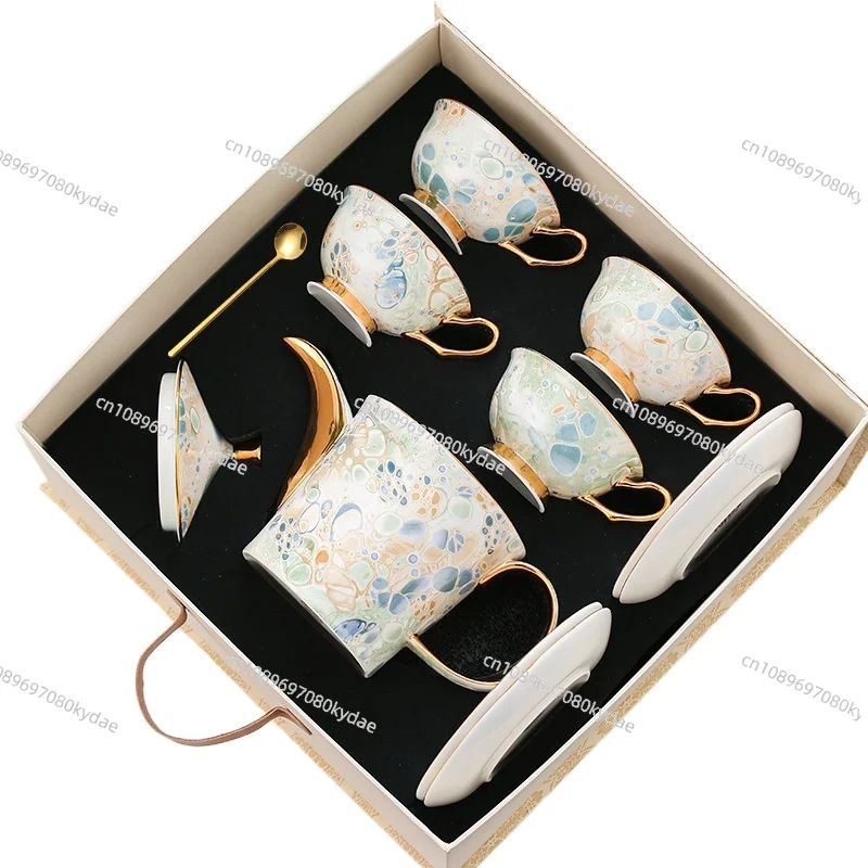 Coffee cup ceramic kettle flower teapot cup for girlfriends wedding gift afternoon tea tea set