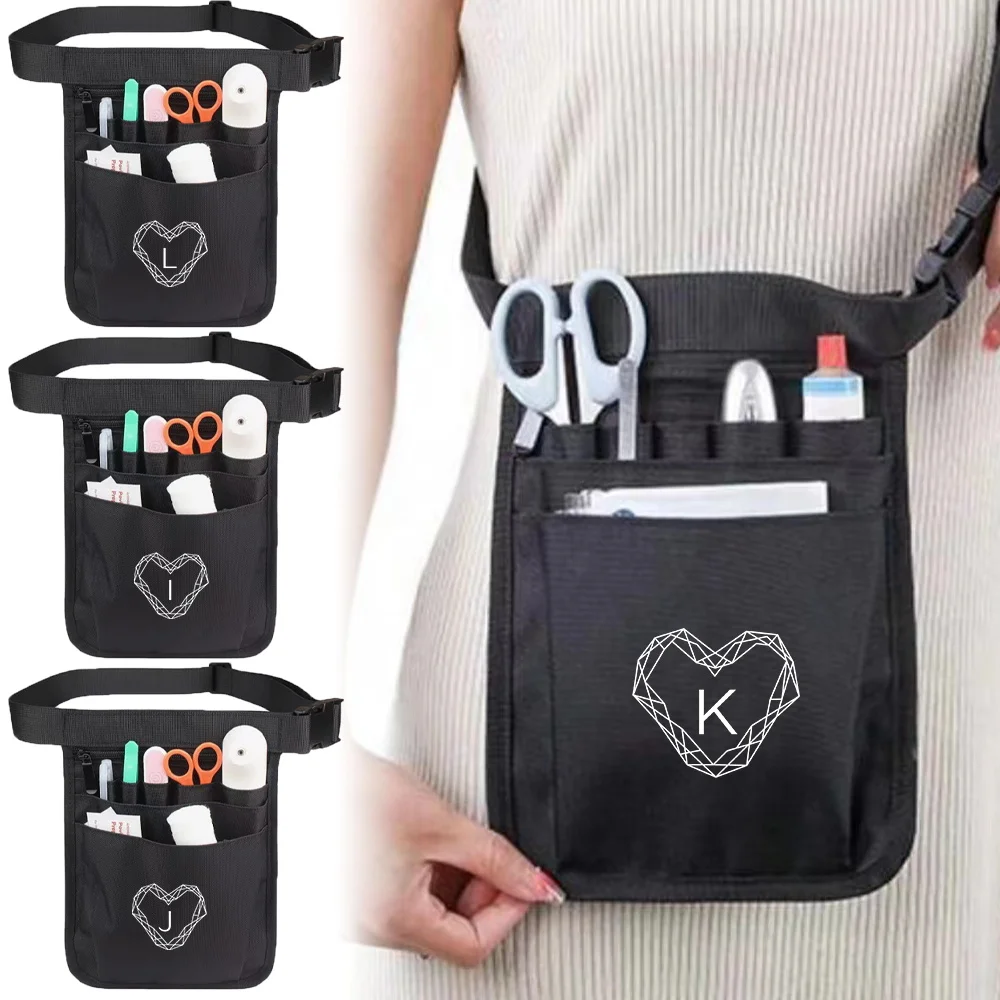 New Medical Supplies Nurse Bag Medical Staff Tool Waist Bags Universal Multi Pocket Work Bags Diamond Letter Pattern Series