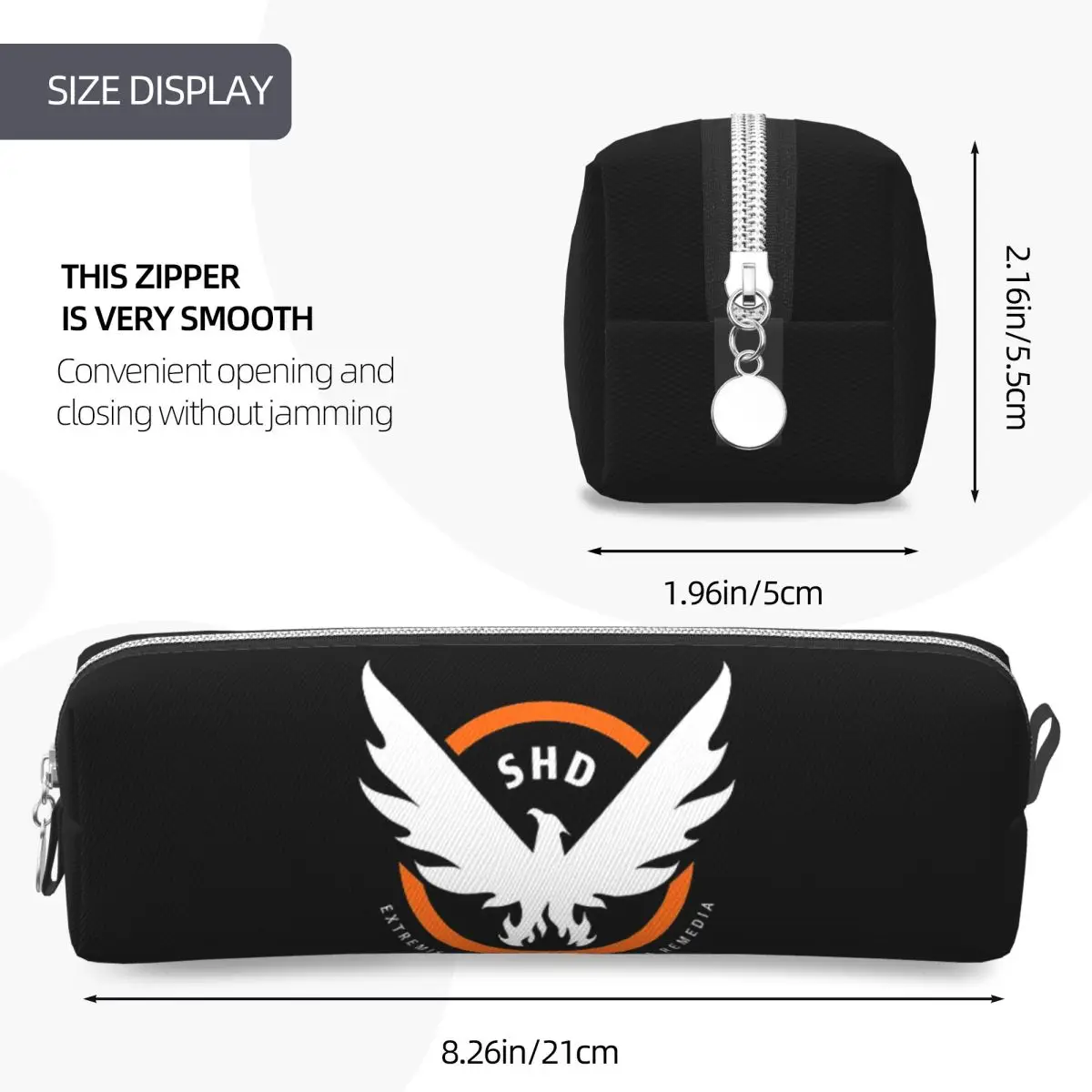 Game Tom Clancys The Division SHD Seal Pencil Cases for Student School Pen Box Pencil Bag Large Capacity Pencil Pouch Pen Holder