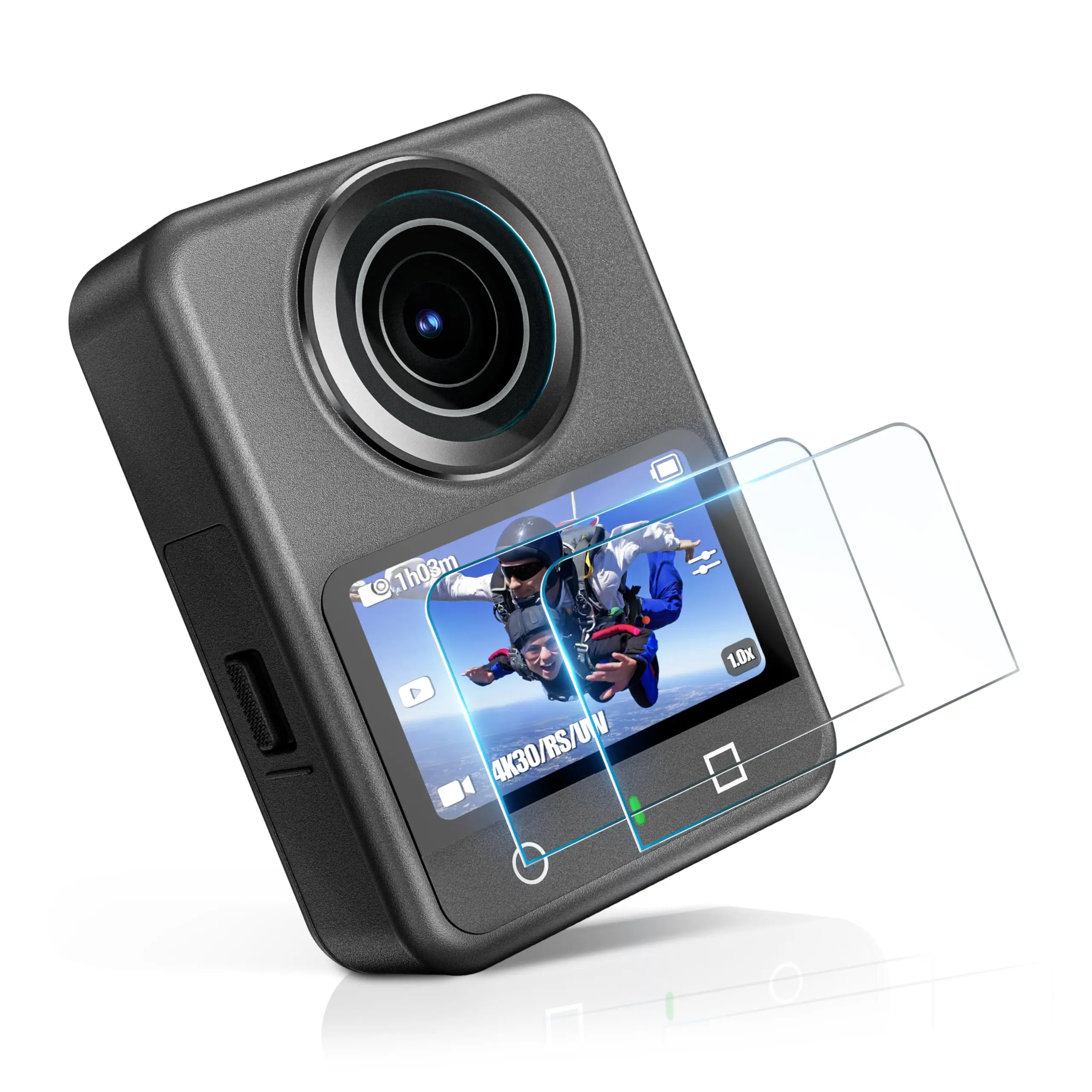 Displayschutzfolie für DJI Osmo 360 für Xtra Sphra360 Kamera-Zubehör, Ultra HD Gehärtetes Glasfilm für Osmo 360/Sphra360 Kamera