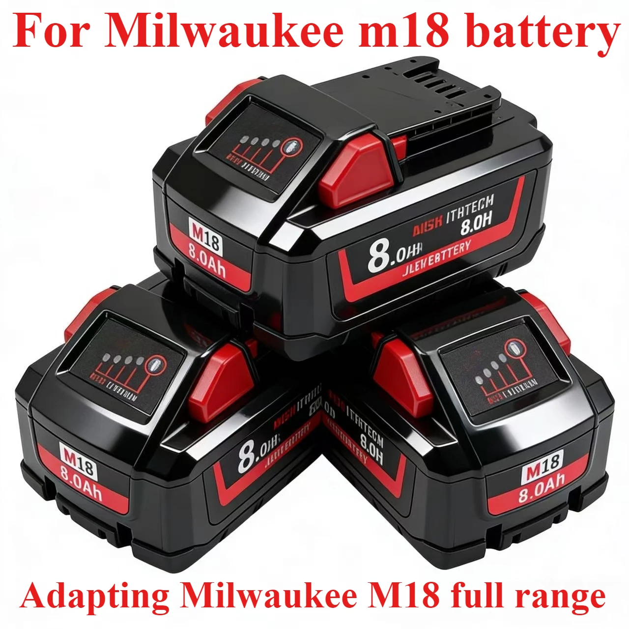 

Подходит для оригинальной батареи Milwaukee M18B6 6,0 Ач 48-11-1860 48-11-1850 M18 Инструмент Литиевый аккумулятор M18-HB8 8,0 Ач 12,0 Ач