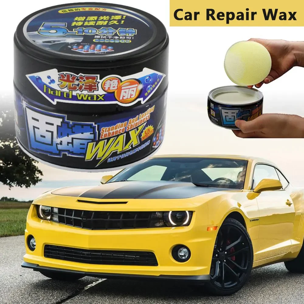 Pasta de cera para pulido de coche, revestimiento impermeable para reparación de arañazos, pintura de cristal, cuidado duro, suministros