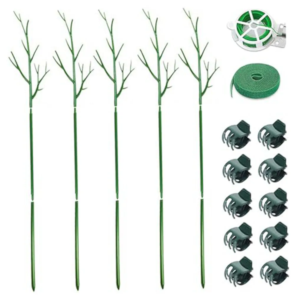 5PCS Monstera Plant Climbing Support Set UV-resistant Plastic Orchid Clips For Stakes With Clips For Climbing Plants