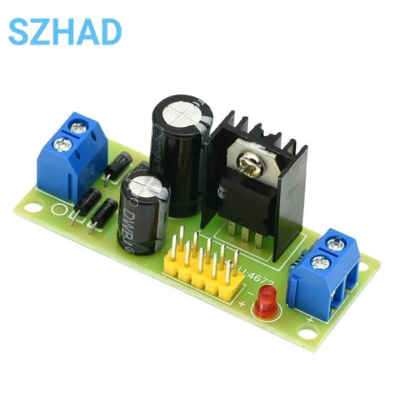 L7805 LM7805 Step Down Converter Board 7.5V-20V To 5V 1.2A Regulator Buck Power Supply Module For Arduino