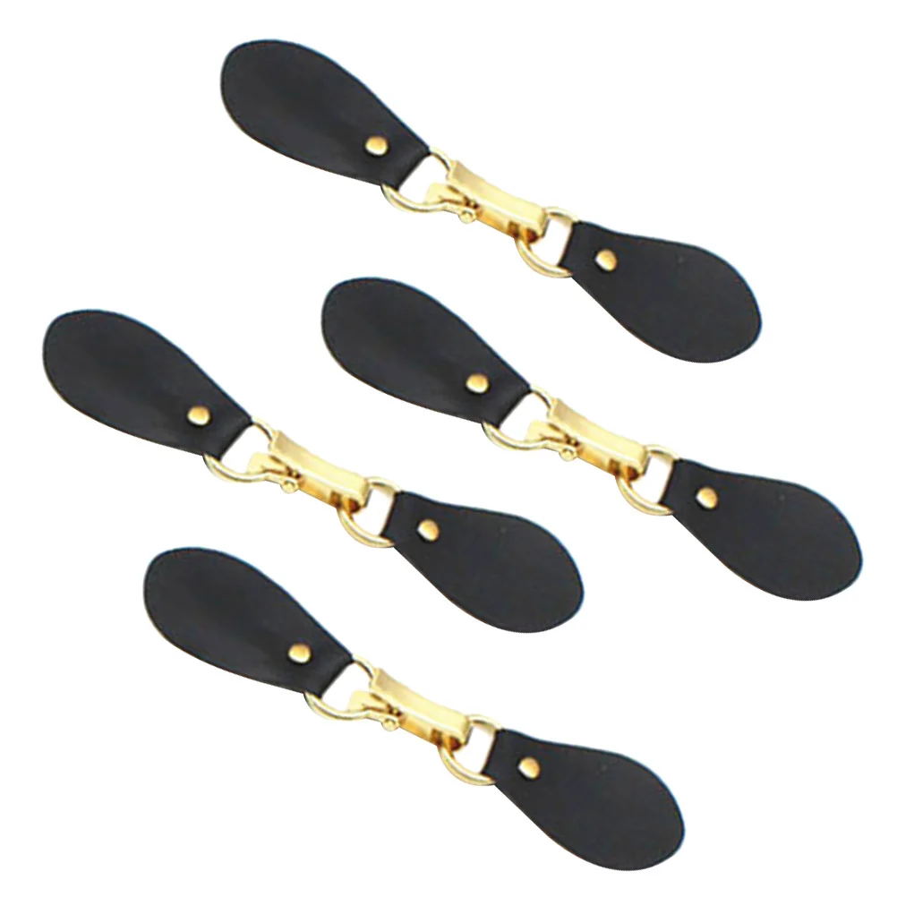 

4Pcs Golden Black Metal Buckles Durable Rustproof Clothes Connectors for Sweaters Overcoats Wind Coats Stylish and Practical