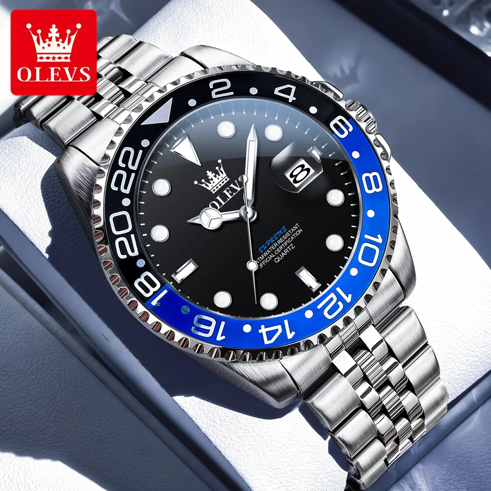 OLEVS 5657 montre pour hommes calendrier Original montre-bracelet à Quartz 30M étanche lumineux affaires hommes horloge à main montres pour hommes