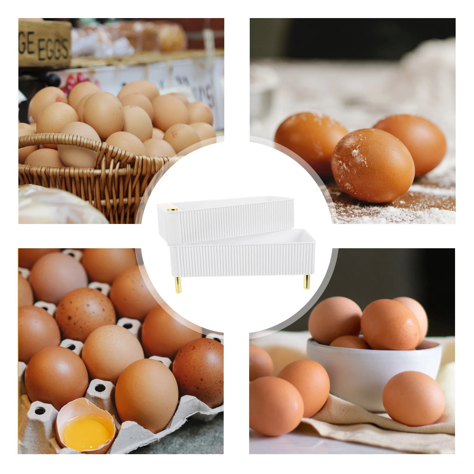 

Double Layer Egg Storage Box Premium Pet Material Non-Slip Groove Design Large Capacity for All Sizes Kitchen Refrigerator