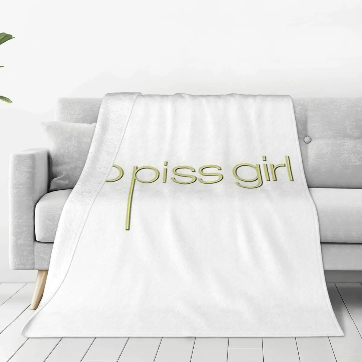 Go Piss Girl Blankets Soft Warm Flannel Throw Blanket Bedspread for Bed Living room Picnic Travel Home Sofa