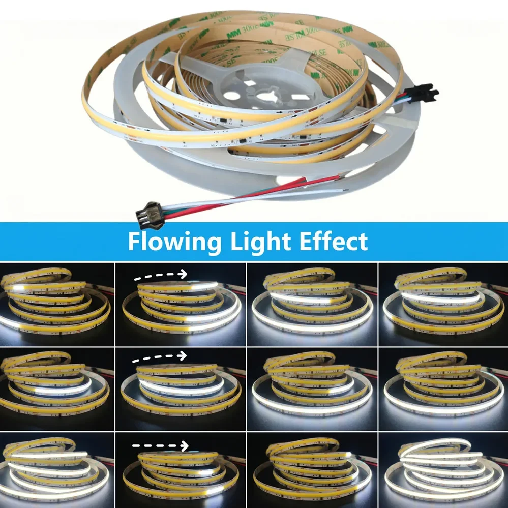 0.5~10m WS2811 LED Strip Light with Motion Sensor Flowing Light Effect PIR Motion Activated Smart LED Tape for Stair Home Decor