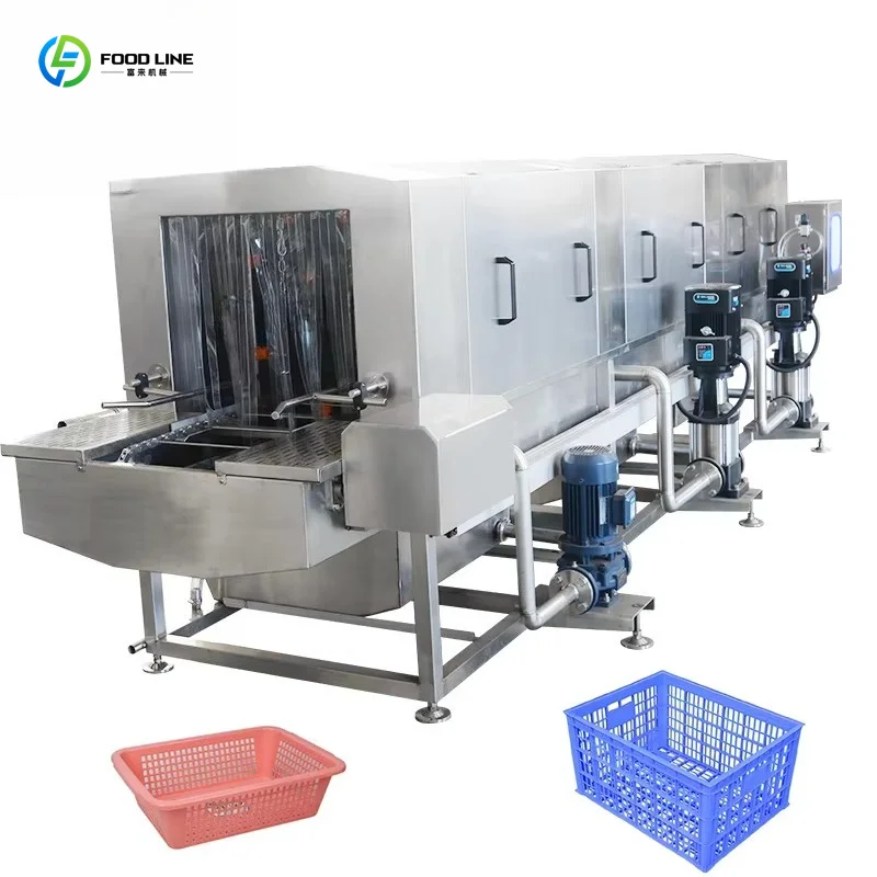 Commercial Grade Basket Tray Cleaner, High-Efficiency Automatic Washing Machine with Drying System