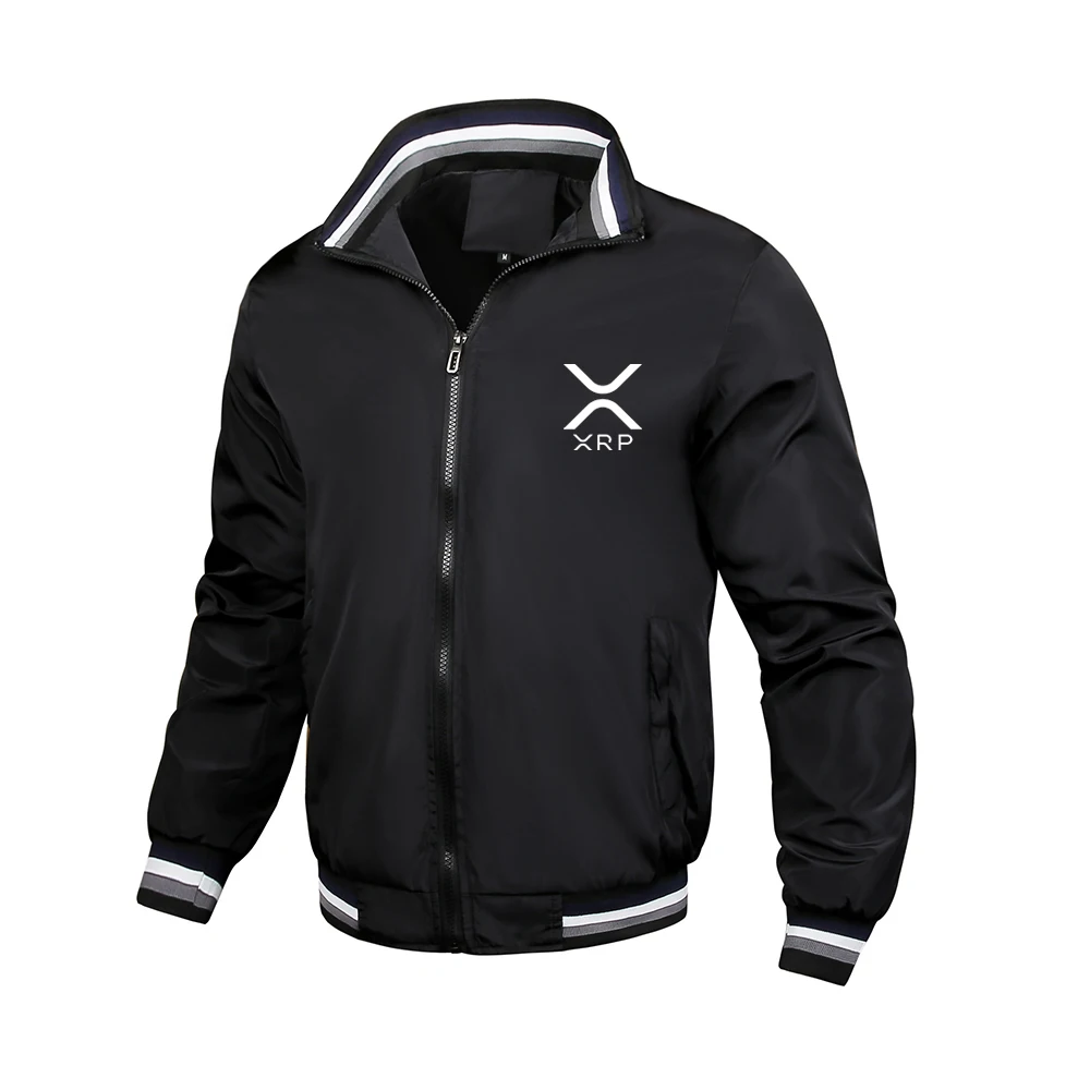 2025 Cryptocurrency Ripple XRP New Men's Spring and Autumn Padded Cotton Jacket Thick Casual Comfortable Hoodies Tops