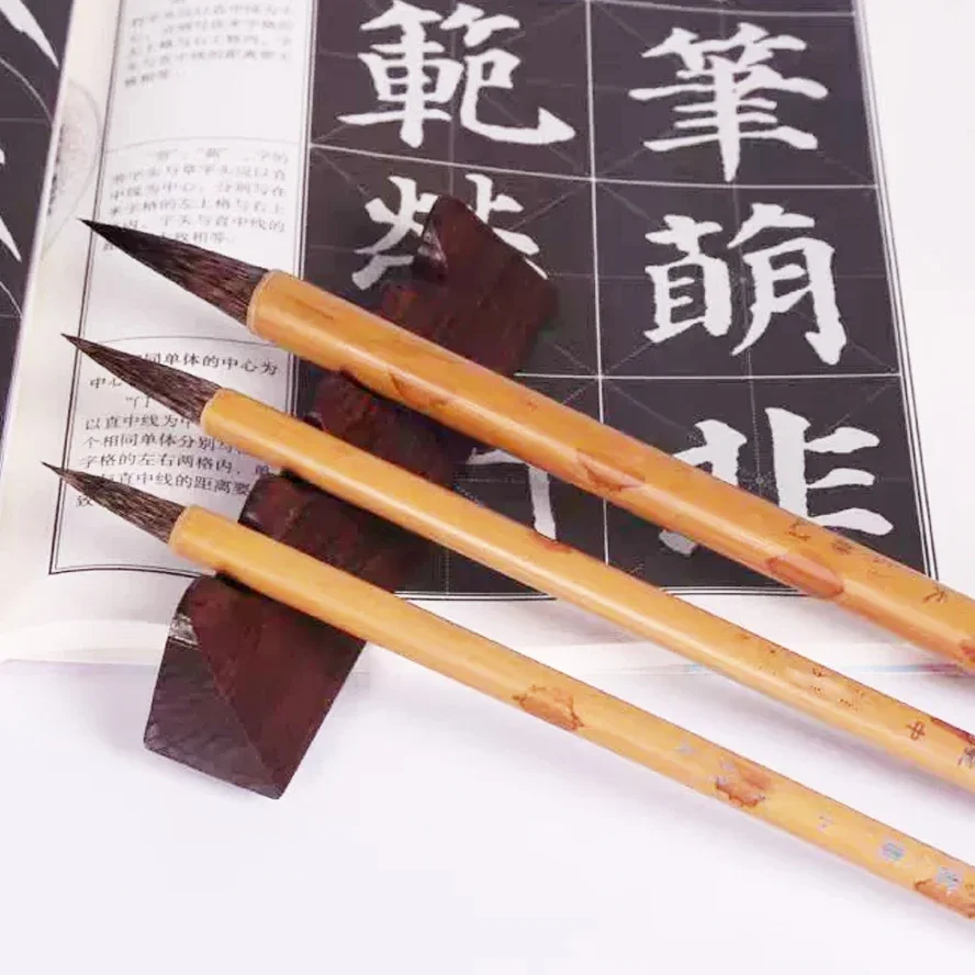 Lanting Mouse Hair Brush Authentic Calligraphy Tool for Regular Cursive Script European Style Stationery True Mouse Hair Pen