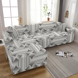 All-inclusive L Shaped Sofa Cover  Living Room Elastic Furniture Cushion Cover Slipcover Chaise Longue Corner Fundas Sofa