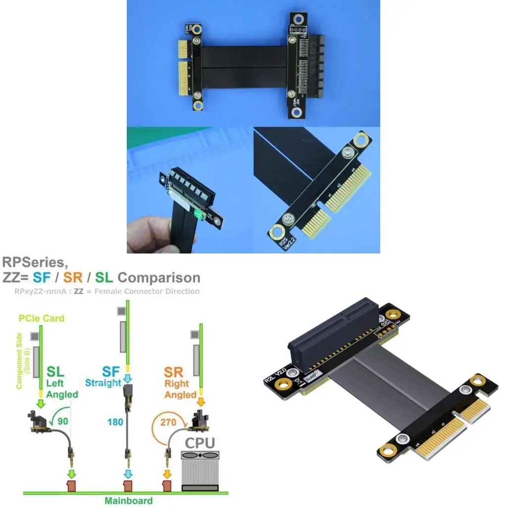  Reliable PCIe3.0 4X Extension Wire Featuring Shielding Protections And Corrosion Resistant Gold Contacts