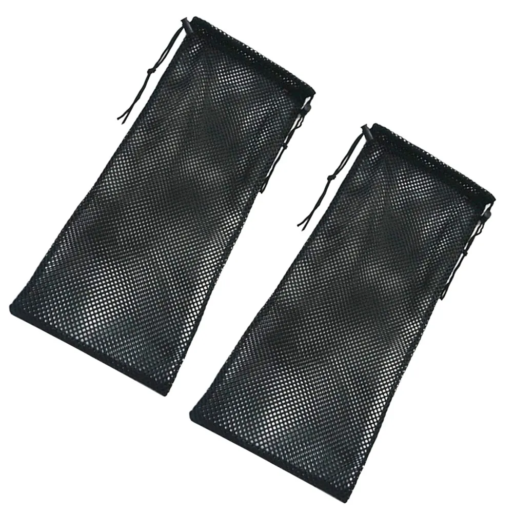 2Pcs Snorkel Gear Mesh Bag Foldable Lightweight Nylon Drawstring Bag for Swimming Beach Diving Rafting Scuba Equipment Storage