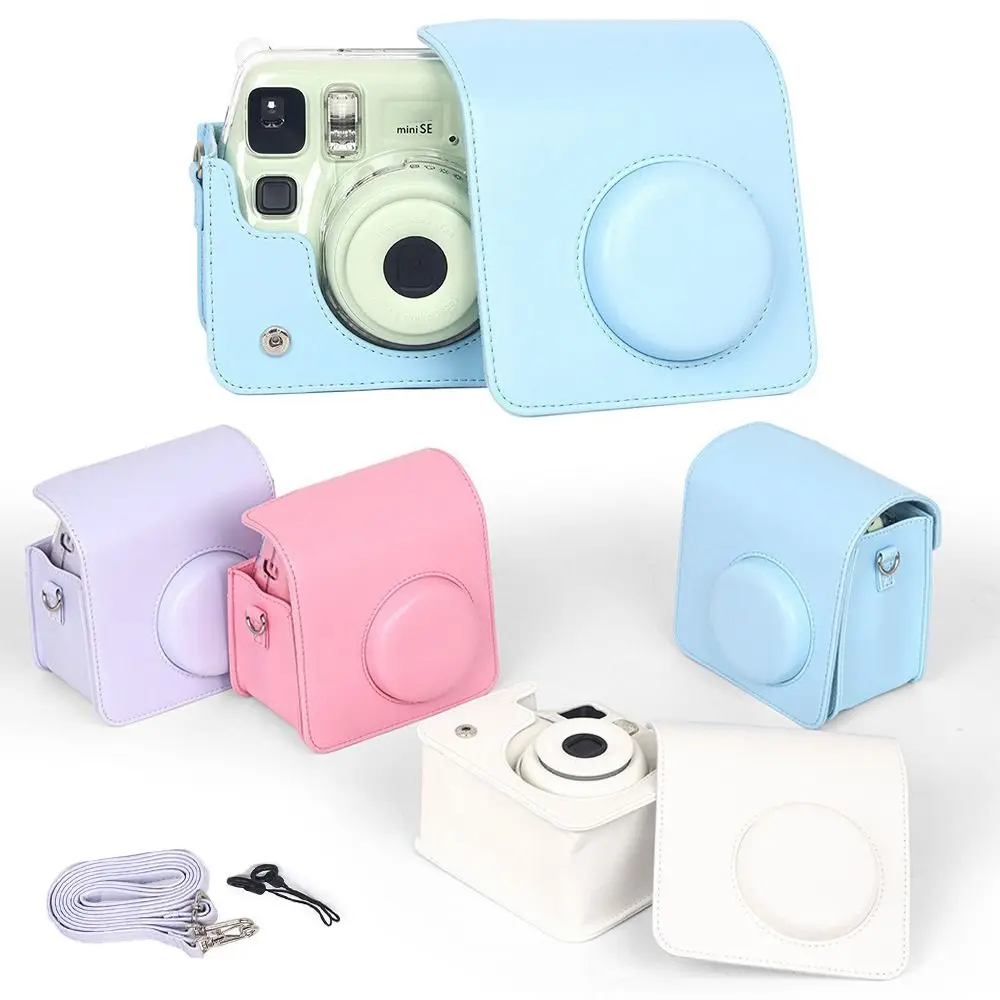 

with Shoulder Strap Instant Camera Case Travel Anti Scratch Protective Cover PU Leather for Fujifilm Instax mini SE/7+