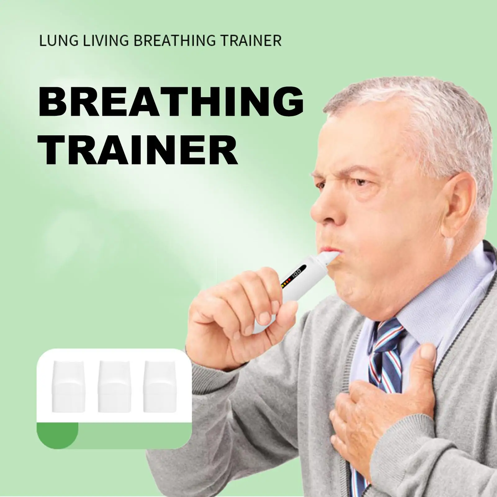 Portable Breathing Trainer Yoga Breathing Trainer Ergonomic Lung Training Tool For Adults Seniors Children Cardio Workout Gym