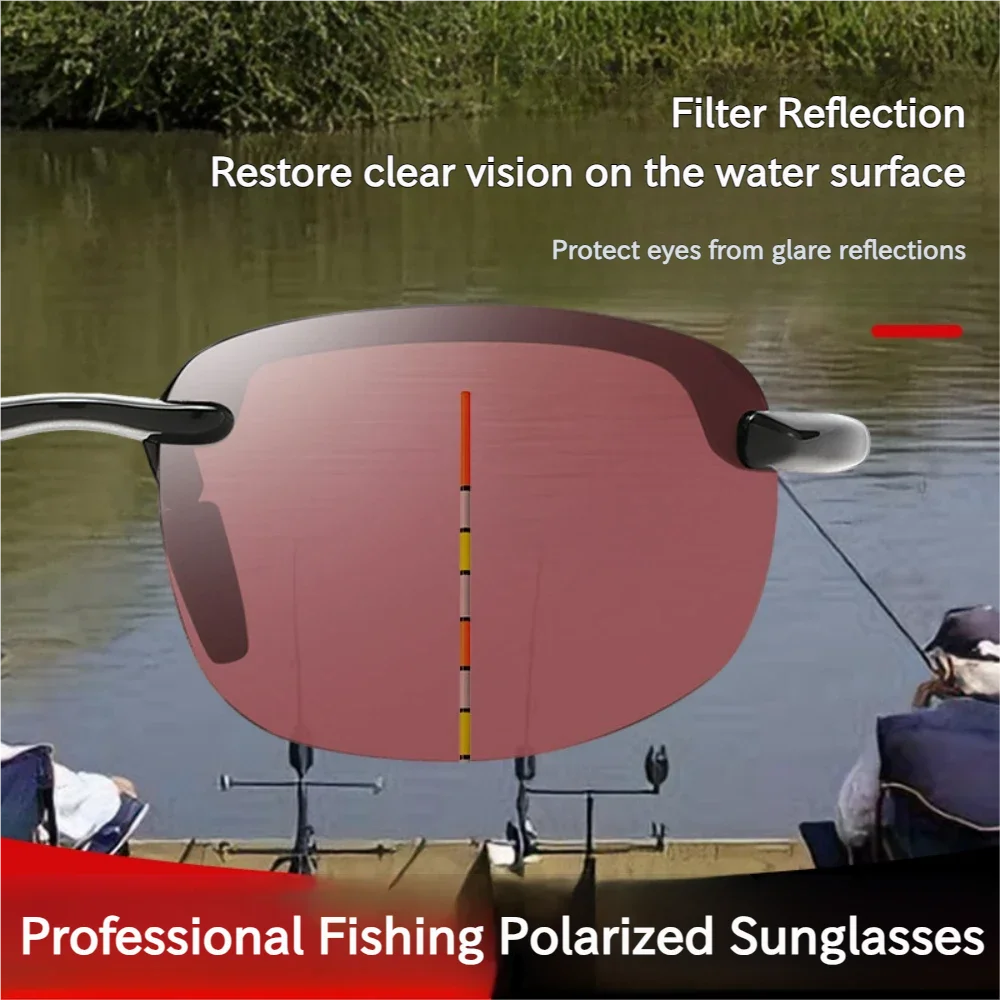 Polarized Fishing Sunglasses TR90 Lightweight UV400 For Men See Fish Underwater Anti Glare Float Fishing Outdoor Lake River Sea