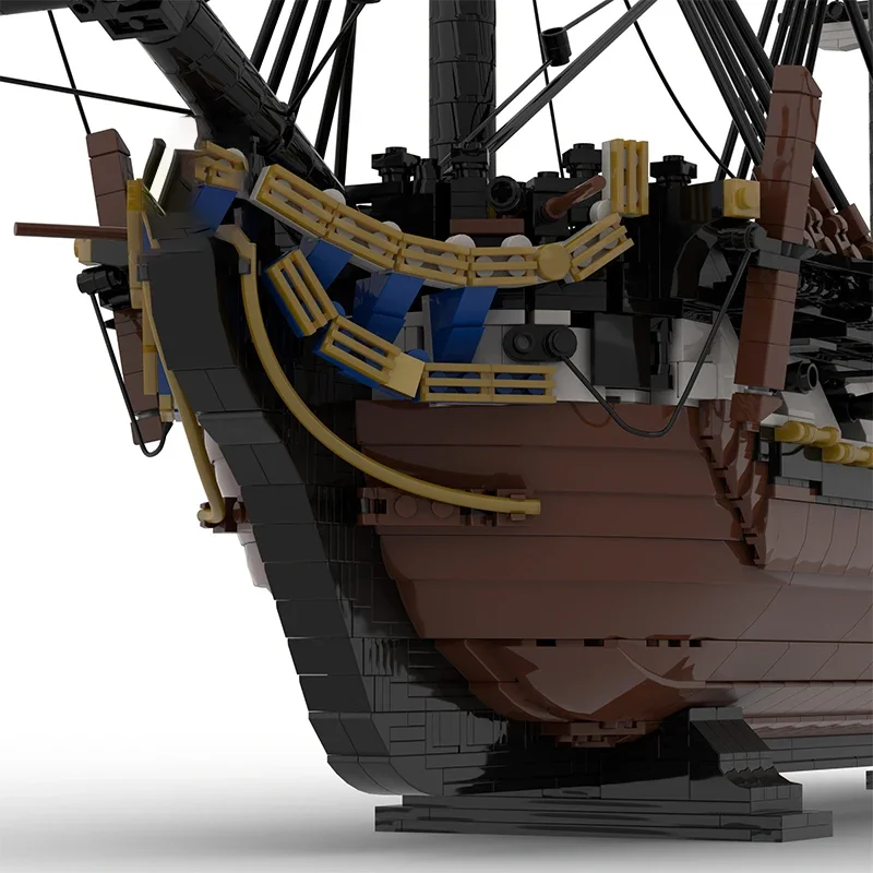 Moc-bloques de construcción de barco militar para niños, modelo de barco americano de 24 pistolas, tecnología Modular, regalos, juguetes, juegos de bricolaje, montaje