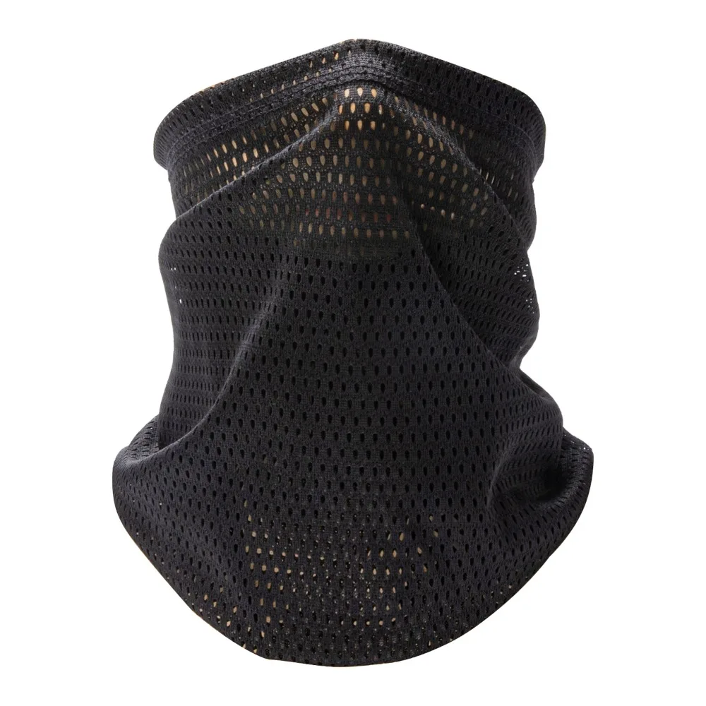Multi-Functional Large Mesh Holes Face Towel Breathable Neck Gaiter Moisture Wicking Quick Dry Neckerchief Outdoor Sports