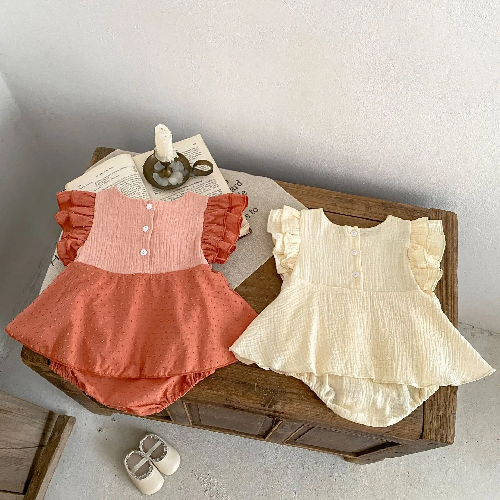 Summer New Baby Clothes 0-2 Year Old Girl Harper Fashion Versatile Embroidered Korean Princess Dress jumpsuit