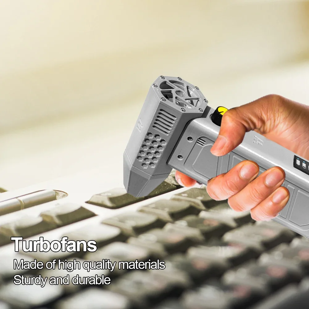 Mini Turbo Jet Fan Turbo Violent Fan Brushless Motor 3 Adjustable Wind Jet Blower Blower Fan for Computer Keyboard Sofa Car Tool