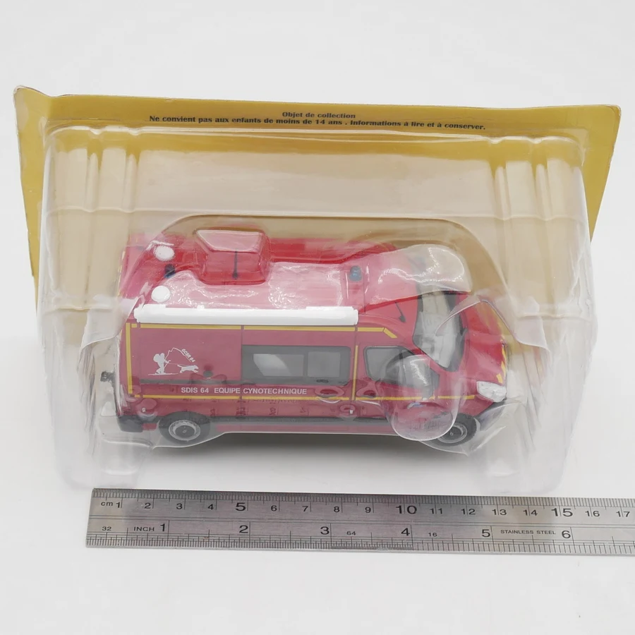 

Diecast 1:43 Scale Ixo Renault Master Renault Bread French Fire Search and Rescue Team Alloy Car Model Collectible Toy Gift