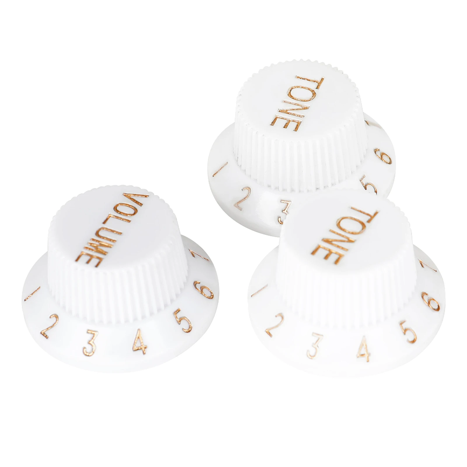 IRIN White ABS Electric Guitar Control Knobs 1 Volume + 2 Tone Knobs Set for ST Strat Electric Guitar Replacement Accessories