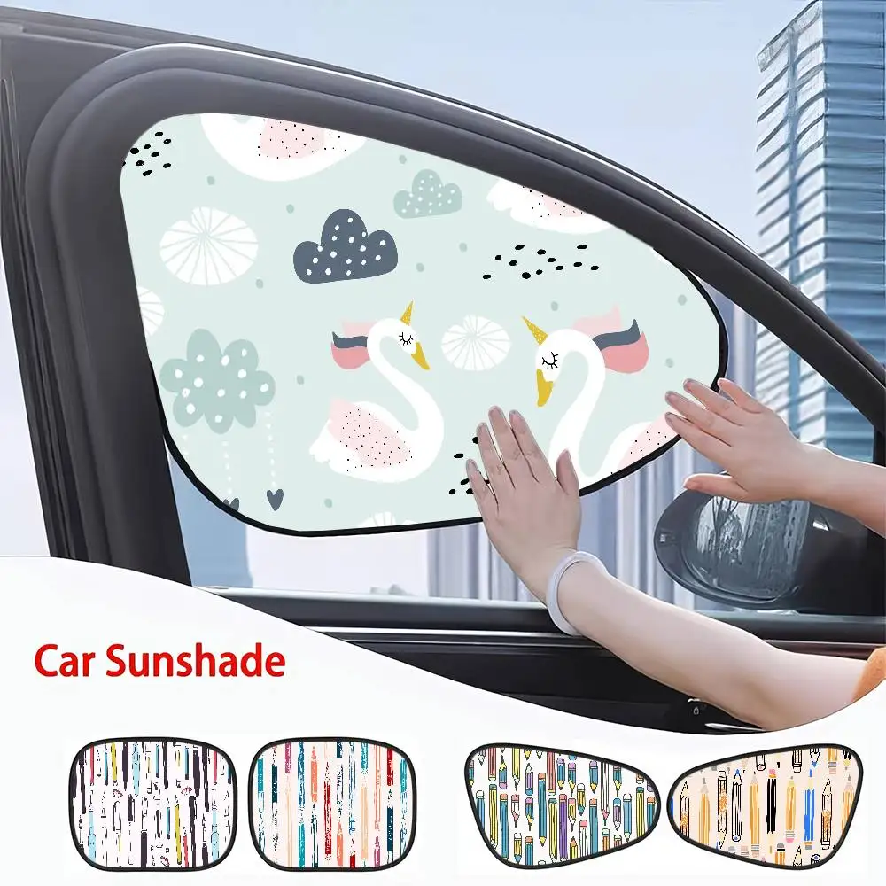 

Cute Animal (Baby Nautical) Cartoon Car Window Sunshade - UV Protection, Electrostatic Adsorption, Kids Outdoor Use
