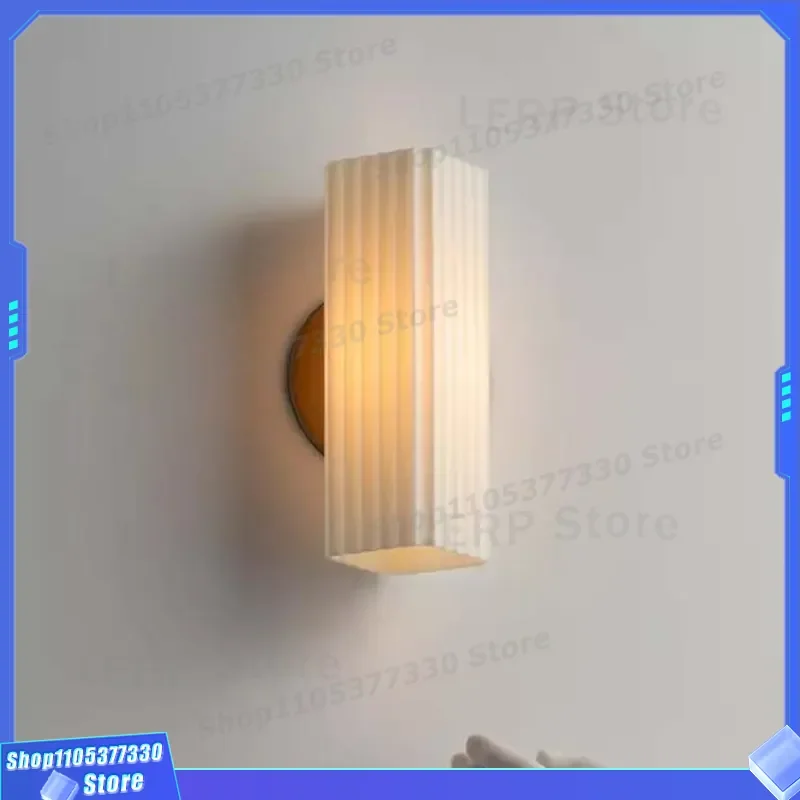 Square Resin Wall Lamp Japanese Style Medieval Atmosphere Light for Bedroom Aisle Tea Room B&B Living Room Background