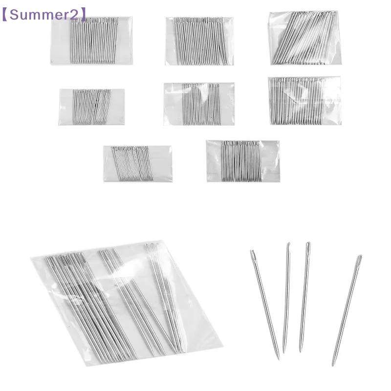 【Xia2】25Pcs Multi-size Big Eye Hand Sewing Needles Home Sewing Steel Needle For Cross-stitchs Hand Embroidery Clothes{S}