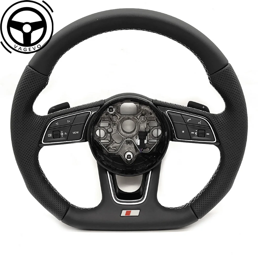 

For Audi A3 8Y semi perforated leather multifunctional steering wheel with paddles