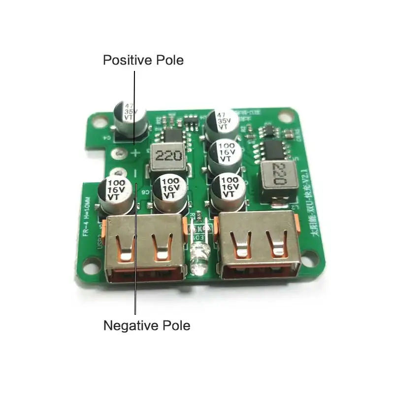 MPPT Solar Controller Solar Panel Voltage Stabilizer Inverter Dual USB QC 2.0 3.0 Quick Charging Port for DIY Solar Charger.